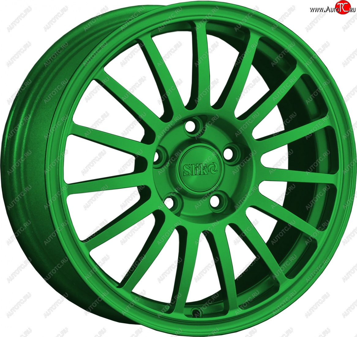 15 249 р. Кованый диск Slik classik R16x6.5 Зеленый (GREEN) 6.5x16   (Цвет: GREEN)  с доставкой в г. Чебоксары