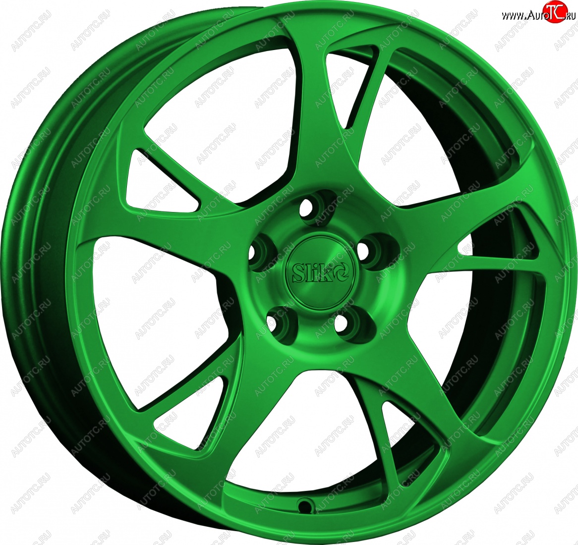 10 999 р. Кованый диск Slik classik R16x6.5 Зеленый (GREEN) 6.5x16   (Цвет: GREEN)  с доставкой в г. Чебоксары