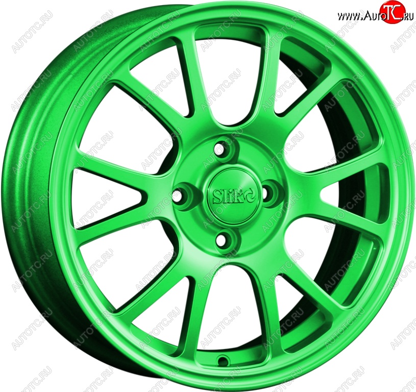 14 899 р. Кованый диск Slik Classik 6x15 (RAL 6038 ярко-зеленый)   (Цвет: RAL 6038 ярко-зеленый)  с доставкой в г. Чебоксары