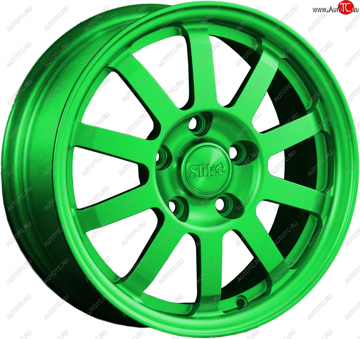 11 399 р. Кованый диск Slik Classik 6x15 (RAL 6038 ярко-зеленый)   (Цвет: RAL 6038 ярко-зеленый)  с доставкой в г. Чебоксары