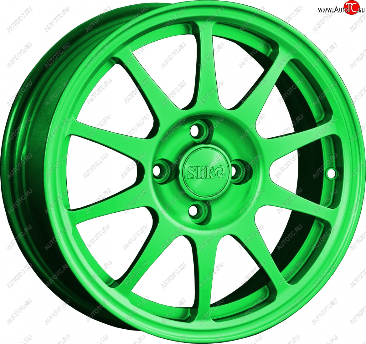 14 799 р. Кованый диск Slik Classik 6x14 (RAL 6038 ярко-зеленый)   (Цвет: RAL 6038 ярко-зеленый)  с доставкой в г. Чебоксары