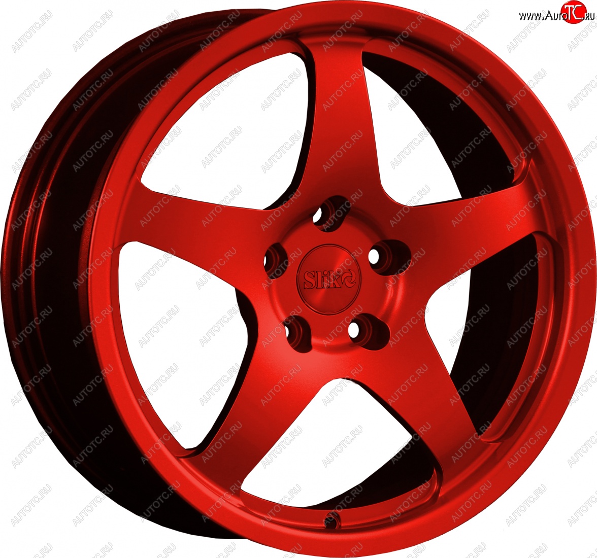 25 599 р. Кованый диск Slik classik R17x7.5 Красный (RED) 7.5x17   (Цвет: RED)  с доставкой в г. Чебоксары