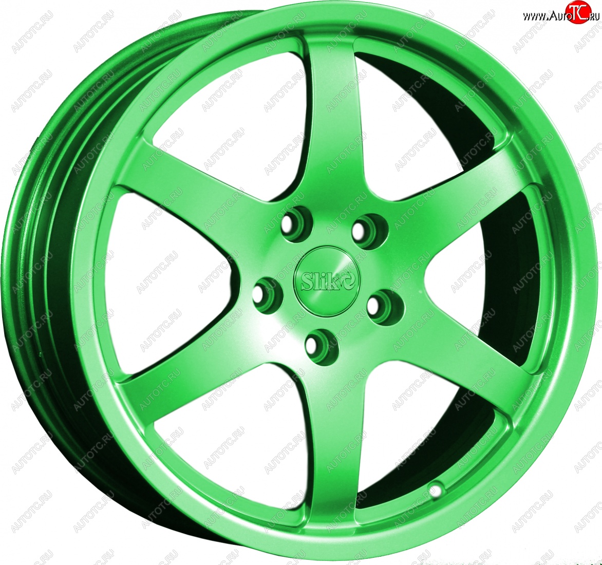 14 599 р. Кованый диск Slik classik R17x7.5 RAL 6038 ярко зеленый (6038) 7.5x17   (Цвет: 6038)  с доставкой в г. Чебоксары
