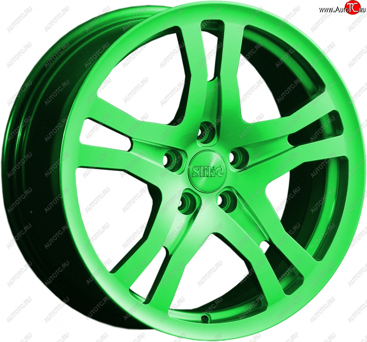 14 599 р. Кованый диск Slik classik R17x7.5 RAL 6038 ярко зеленый (6038) 7.5x17   (Цвет: 6038)  с доставкой в г. Чебоксары