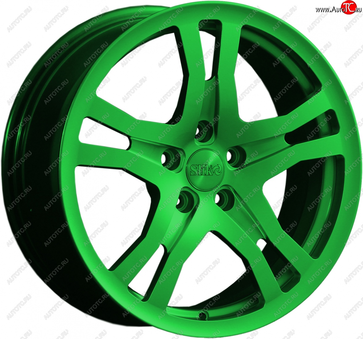 14 599 р. Кованый диск Slik classik R17x7.5 Зеленый (GREEN) 7.5x17   (Цвет: GREEN)  с доставкой в г. Чебоксары