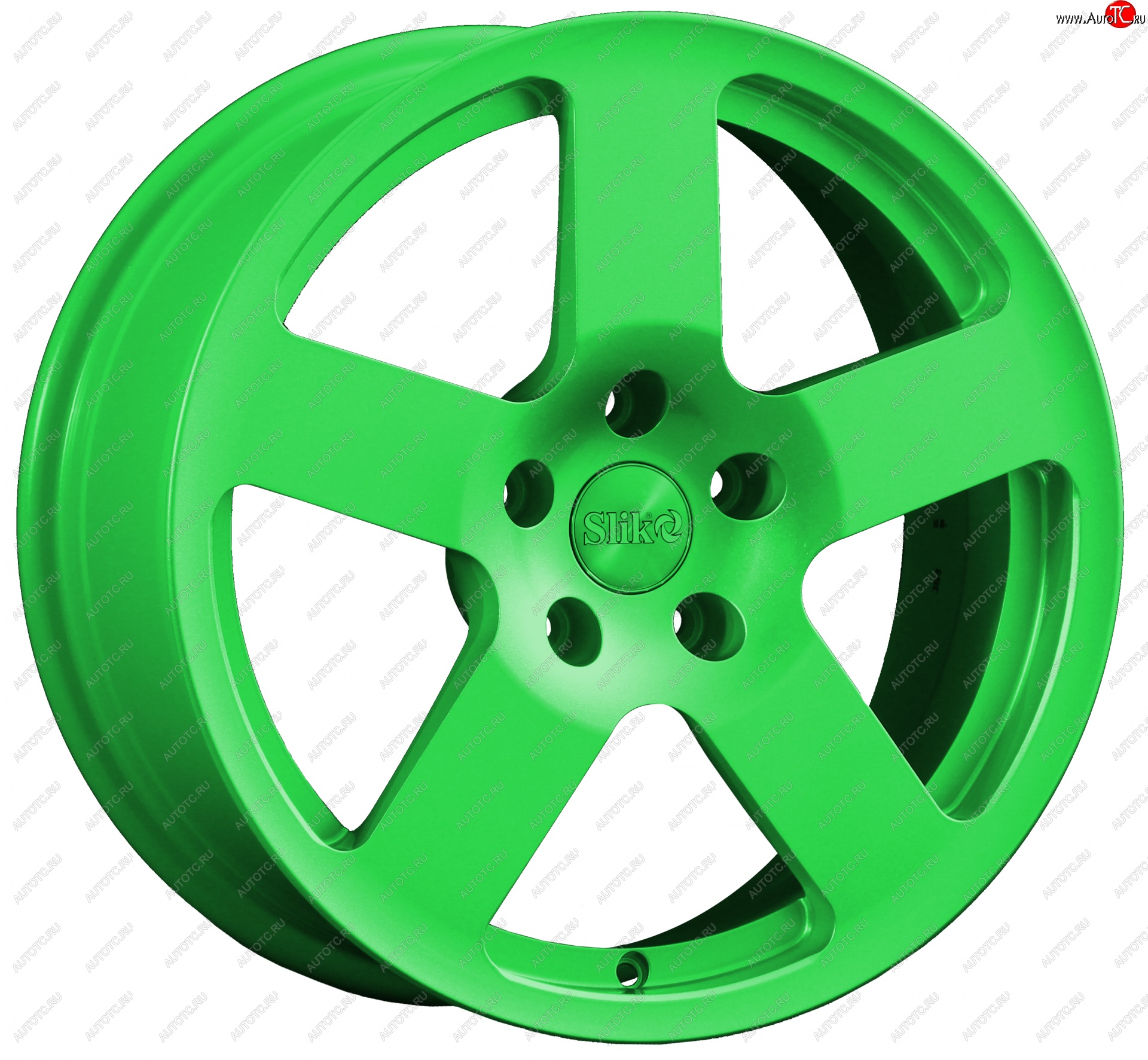 14 599 р. Кованый диск Slik classik R17x7.5 RAL 6038 ярко зеленый (6038) 7.5x17   (Цвет: 6038)  с доставкой в г. Чебоксары