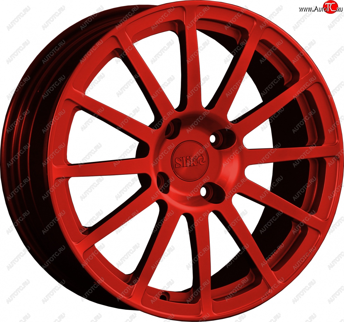 25 599 р. Кованый диск Slik classik R17x7.5 Красный (RED) 7.5x17   (Цвет: RED)  с доставкой в г. Чебоксары