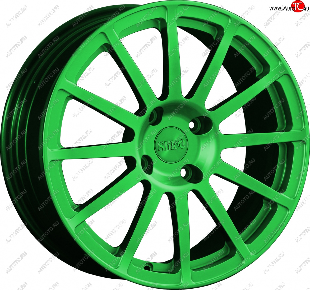 25 599 р. Кованый диск Slik classik R17x7.5 RAL 6038 ярко зеленый (6038) 7.5x17   (Цвет: 6038)  с доставкой в г. Чебоксары