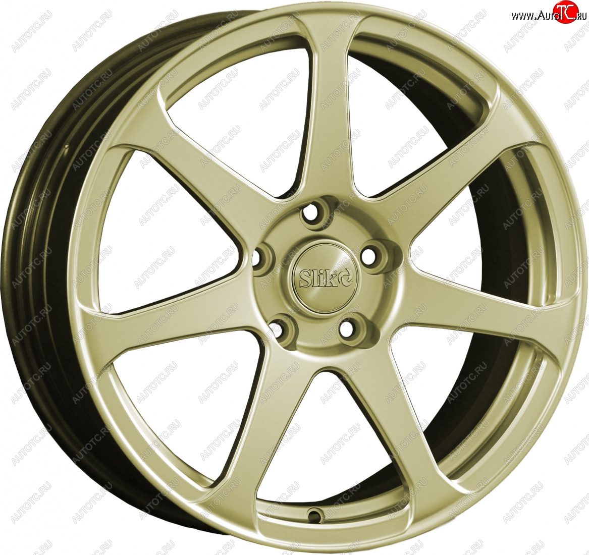 14 299 р. Кованый диск Slik classik R17x7.5 Золотой (G) 7.5x17   (Цвет: G)  с доставкой в г. Чебоксары