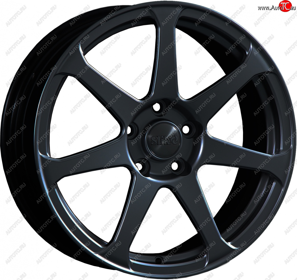 14 599 р. Кованый диск Slik classik R17x7.5 Черный матовый (MB) 7.5x17   (Цвет: MB)  с доставкой в г. Чебоксары
