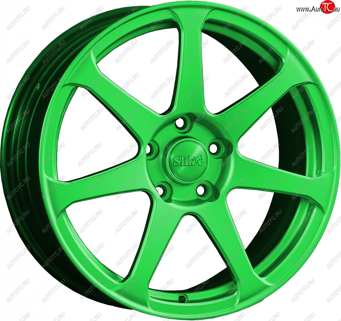 14 499 р. Кованый диск Slik classik R17x7.5 RAL 6038 ярко зеленый (6038) 7.5x17   (Цвет: 6038)  с доставкой в г. Чебоксары