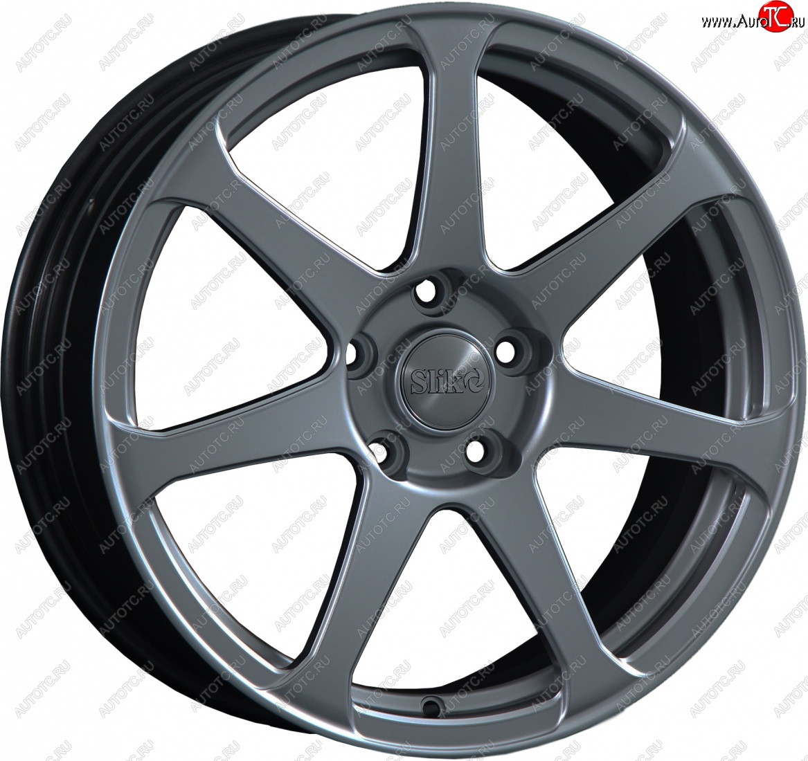 14 599 р. Кованый диск Slik classik R17x7.5 Графит матовый (GRF2) 7.5x17   (Цвет: GRF2)  с доставкой в г. Чебоксары