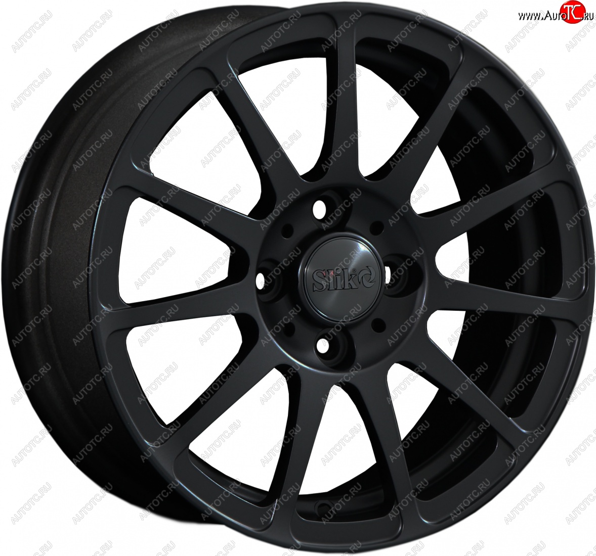 12 849 р. Кованый диск Slik Classik 5.5x14 (чёрный матовый)   (Цвет: чёрный матовый)  с доставкой в г. Чебоксары