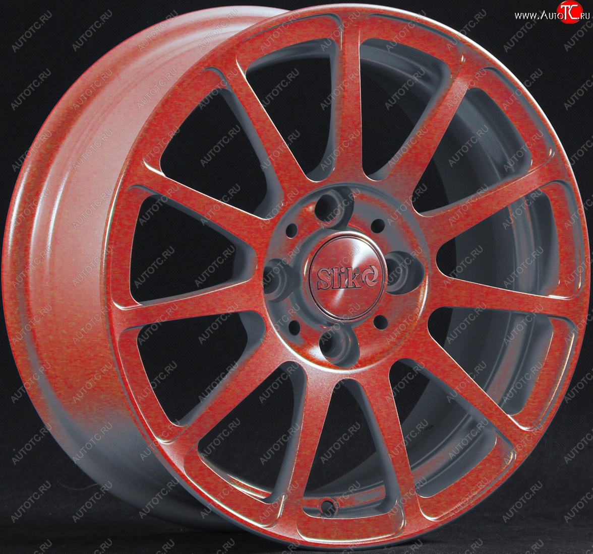 12 849 р. Кованый диск Slik Classik 5.5*14 (Cendy - red)   (Цвет: Cendy - red)  с доставкой в г. Чебоксары
