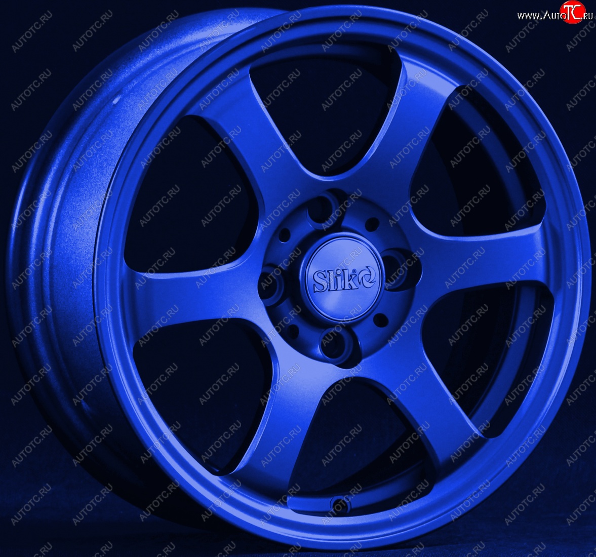 12 849 р. Кованый диск Slik Classik 5.5x14 (синий)   (Цвет: синий)  с доставкой в г. Чебоксары