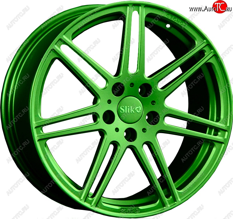 35 499 р. Кованый диск Slik PREMIUM L-828 8.5x18   (RAL 6038 ярко-зеленый (6038))  с доставкой в г. Чебоксары