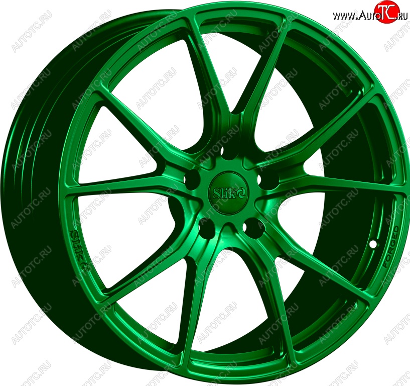 43 319 р. Кованый диск Slik PREMIUM L-916 9.0x19   (Зеленый (GREEEN))  с доставкой в г. Чебоксары