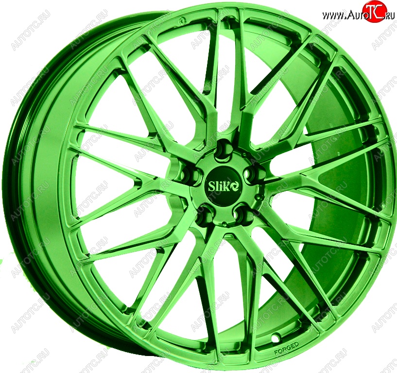 43 319 р. Кованый диск Slik PREMIUM L-918 8.5x19   (RAL 6038 ярко-зеленый (6038))  с доставкой в г. Чебоксары