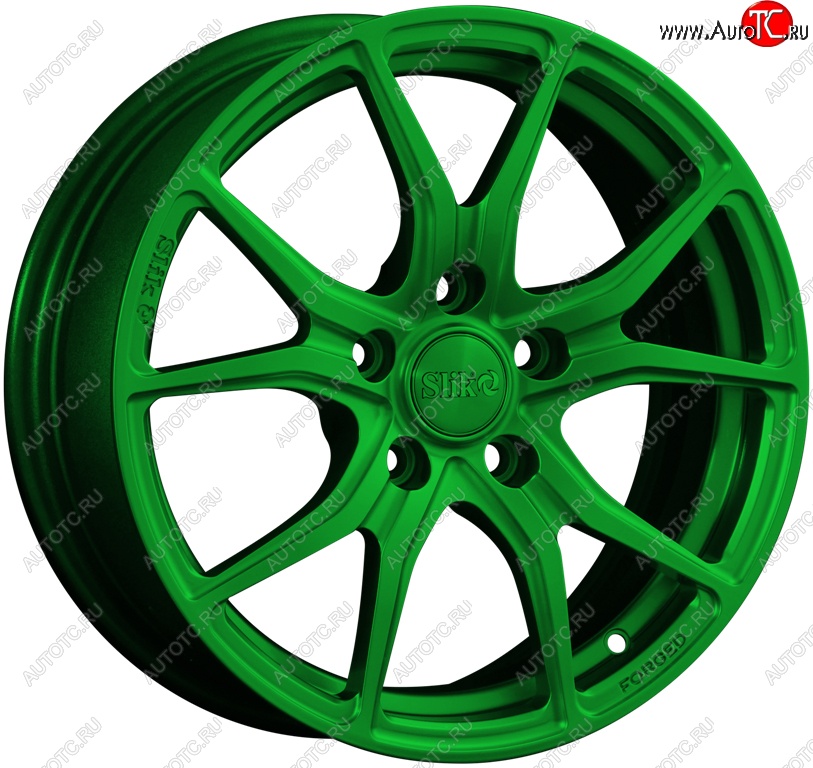 19 449 р. Кованый диск Slik premium R16x6.5 Зеленый (GREEN) 6.5x16   (Цвет: GREEN)  с доставкой в г. Чебоксары