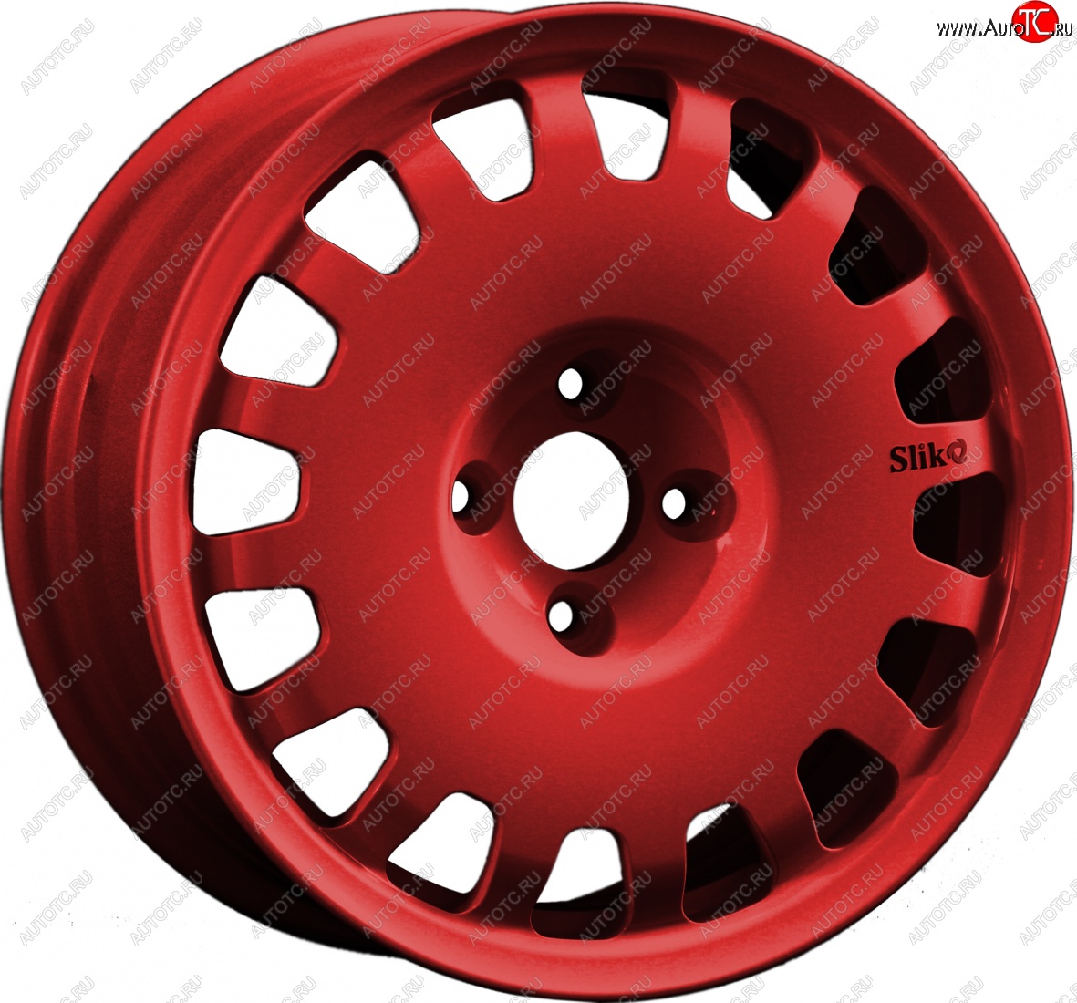 15 249 р. Кованый диск Slik Sport 6.5x15 (Красный) 6.5x15/4-5x98-120 D54.1-72.6   (Цвет: Красный)  с доставкой в г. Чебоксары