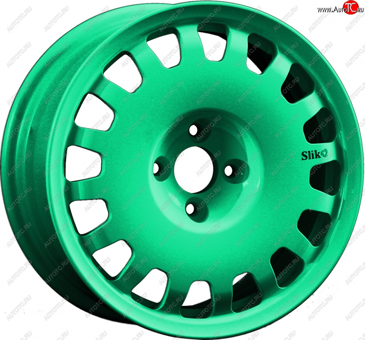 15 249 р. Кованый диск Slik Sport 6.5x15 (Candy изумрудно-зеленый) 6.5x15/4-5x98-120 D54.1-72.6   (Цвет: Candy изумрудно-зеленый)  с доставкой в г. Чебоксары