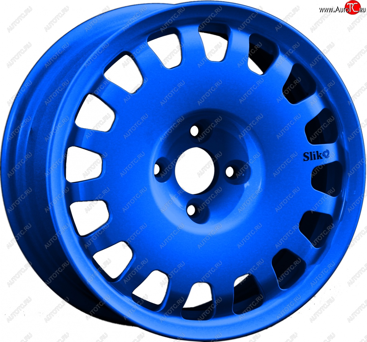 15 249 р. Кованый диск Slik Sport 6.5x15 (Candy синий) 6.5x15/4-5x98-120 D54.1-72.6   (Цвет: Candy синий)  с доставкой в г. Чебоксары