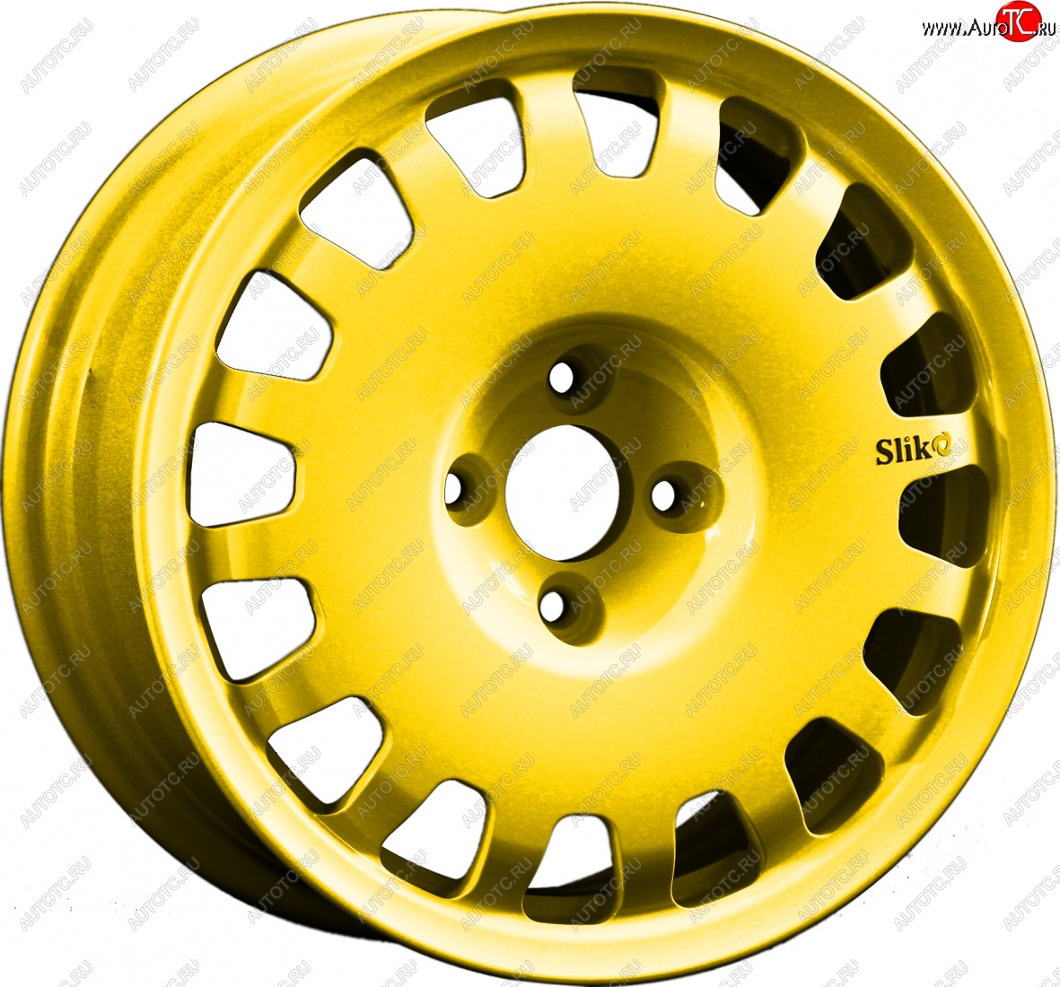 15 249 р. Кованый диск Slik Sport 6.5x15 (Candy ярко-желтый) 6.5x15/4-5x98-120 D54.1-72.6   (Цвет: Candy ярко-желтый)  с доставкой в г. Чебоксары