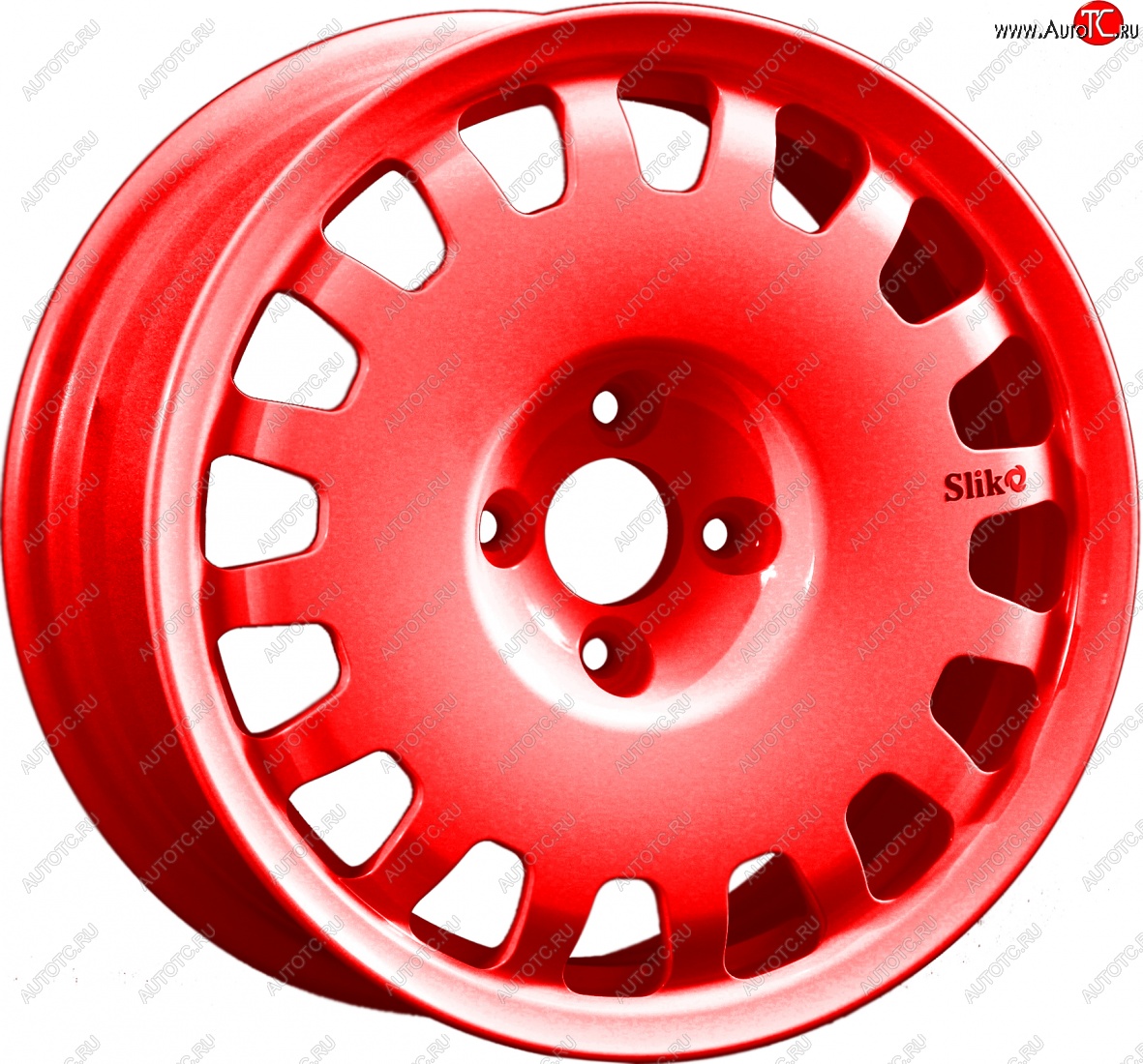 15 249 р. Кованый диск Slik Sport 6.5x15 (RAL 3026 ярко-алый) 6.5x15/4-5x98-120 D54.1-72.6   (Цвет: RAL 3026 ярко-алый)  с доставкой в г. Чебоксары