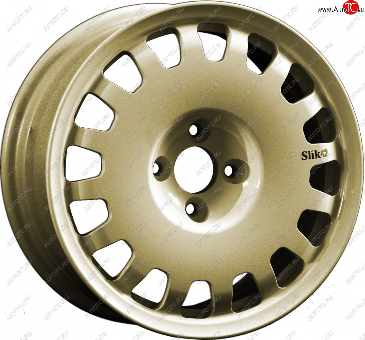 15 249 р. Кованый диск Slik Sport 6.5x15 (Металлик золотой) 6.5x15/4-5x98-120 D54.1-72.6   (Цвет: Металлик золотой)  с доставкой в г. Чебоксары