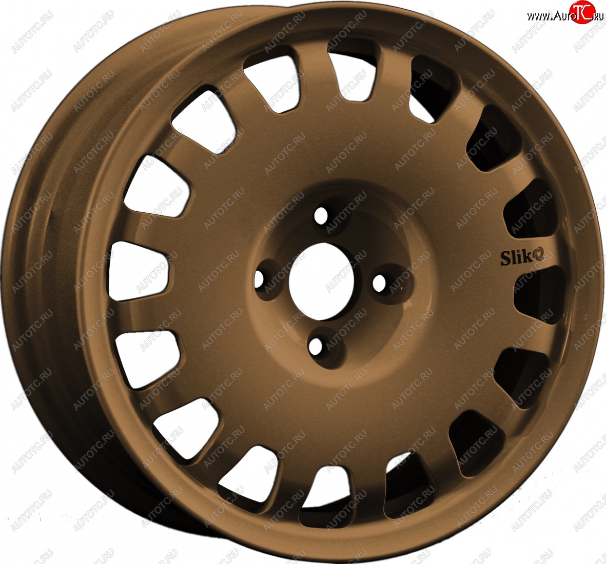 15 249 р. Кованый диск Slik Sport 6.5x15 (Металлик коньячная бронза. Глянец) 6.5x15/4-5x98-120 D54.1-72.6   (Цвет: Металлик коньячная бронза. Глянец)  с доставкой в г. Чебоксары