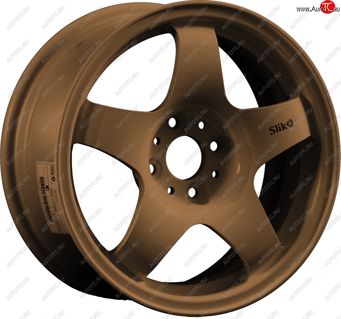 7 899 р. Кованый диск Slik Sport 6.5x15 (Металлик коньячная бронза. Глянец) 6.5x15/4-5x98-120 D54.1-72.6   (Цвет: Металлик коньячная бронза. Глянец)  с доставкой в г. Чебоксары