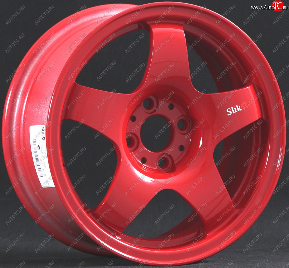 7 899 р. Кованый диск Slik Sport 6.5x15 (Красный) 6.5x15/4-5x98-120 D54.1-72.6   (Цвет: Красный)  с доставкой в г. Чебоксары