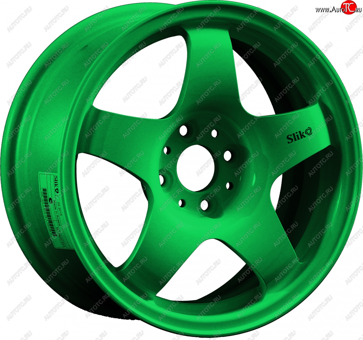 7 899 р. Кованый диск Slik Sport 6.5x15 (Зеленый) 6.5x15/4-5x98-120 D54.1-72.6   (Цвет: Зеленый)  с доставкой в г. Чебоксары