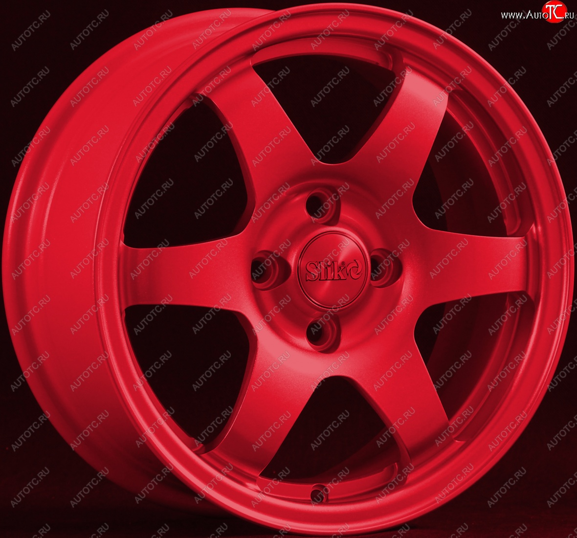 15 249 р. Кованый диск Slik Sport 6.5x15 (Красный)   (Цвет: Красный)  с доставкой в г. Чебоксары