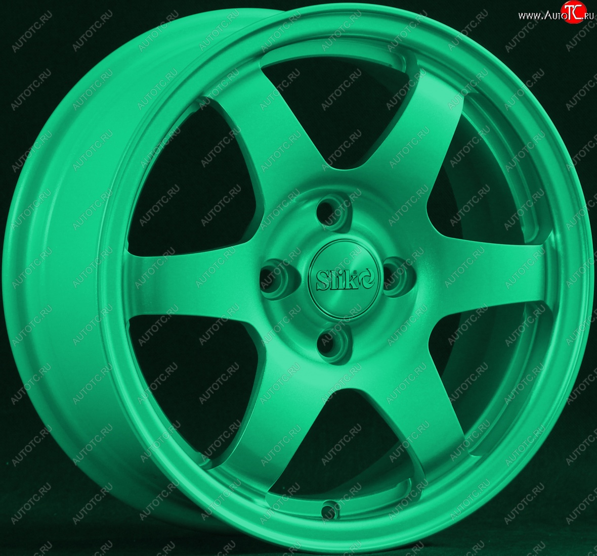 15 249 р. Кованый диск Slik Sport 6.5x15 (Candy изумрудно-зеленый)   (Цвет: Candy изумрудно-зеленый)  с доставкой в г. Чебоксары