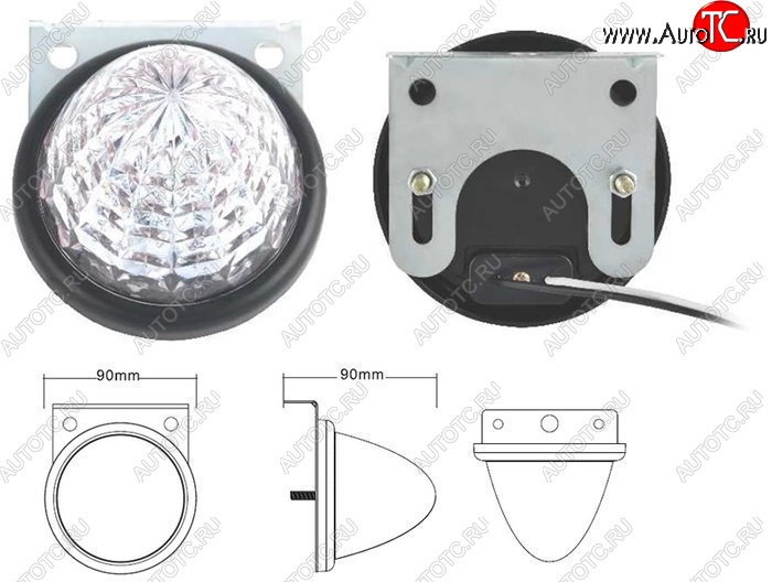 132 р. Универсальный поворотник диодный SAT (12V/24V, белый) Ford Focus 3 седан рестайлинг (2014-2019) (12V)  с доставкой в г. Чебоксары