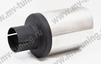 5 399 р. Универсальная насадка на глушитель (Ø100mm, скошенная, перфорированная) MV-TUNING Toyota Tacoma N200 PickUp AccessCab дорестайлинг (2004-2011)  с доставкой в г. Чебоксары. Увеличить фотографию 3