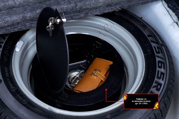 2 669 р. Тайник в запасное колесо RA Jeep Compass MP дорестайлинг (2016-2022) (Для колес размером от R14)  с доставкой в г. Чебоксары. Увеличить фотографию 5