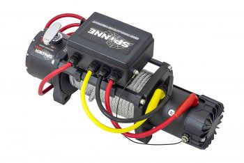 28 999 р. Лебёдка электрическая SPIDER 12000 lbs 5443 кг Electric Winch (влагозащищенная)   (стальной трос)  с доставкой в г. Чебоксары. Увеличить фотографию 4