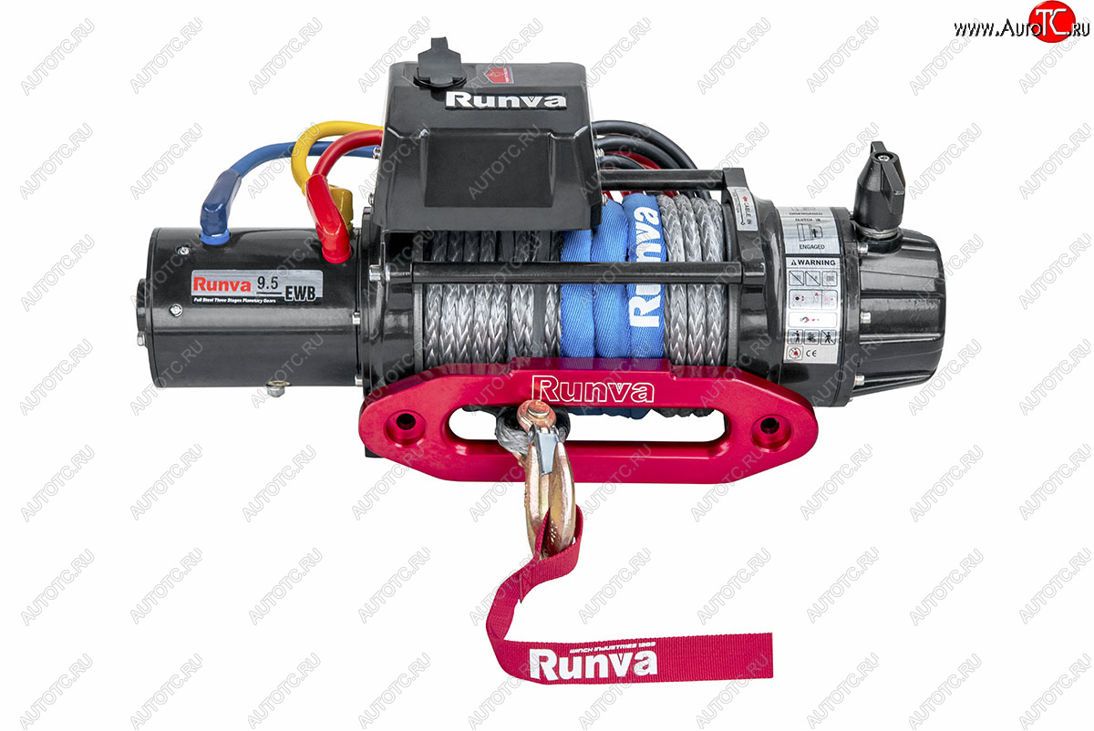 74 389 р. Лебёдка электрическая 9500 lbs 4350 кг Runva (влагозащищенная)   (синтетический трос)  с доставкой в г. Чебоксары