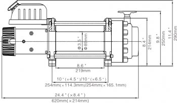 88 779 р. Лебёдка электрическая Runva (индустр., 12V)   (17500 lbs (7930 кг))  с доставкой в г. Чебоксары. Увеличить фотографию 3