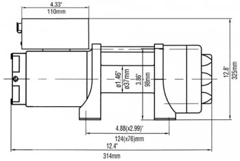 16 709 р. Лебёдка электрическая 2500A lbs 1140 кг Runva SSANGYONG Rexton Y250 (2006-2012) (стальной трос)  с доставкой в г. Чебоксары. Увеличить фотографию 11