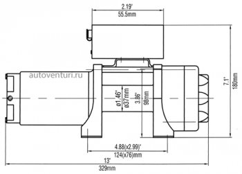 17 299 р. Лебёдка электрическая 3500A lbs 1588 кг Runva Ford C-max Mk1 рестайлинг (2007-2010) (стальной трос)  с доставкой в г. Чебоксары. Увеличить фотографию 12