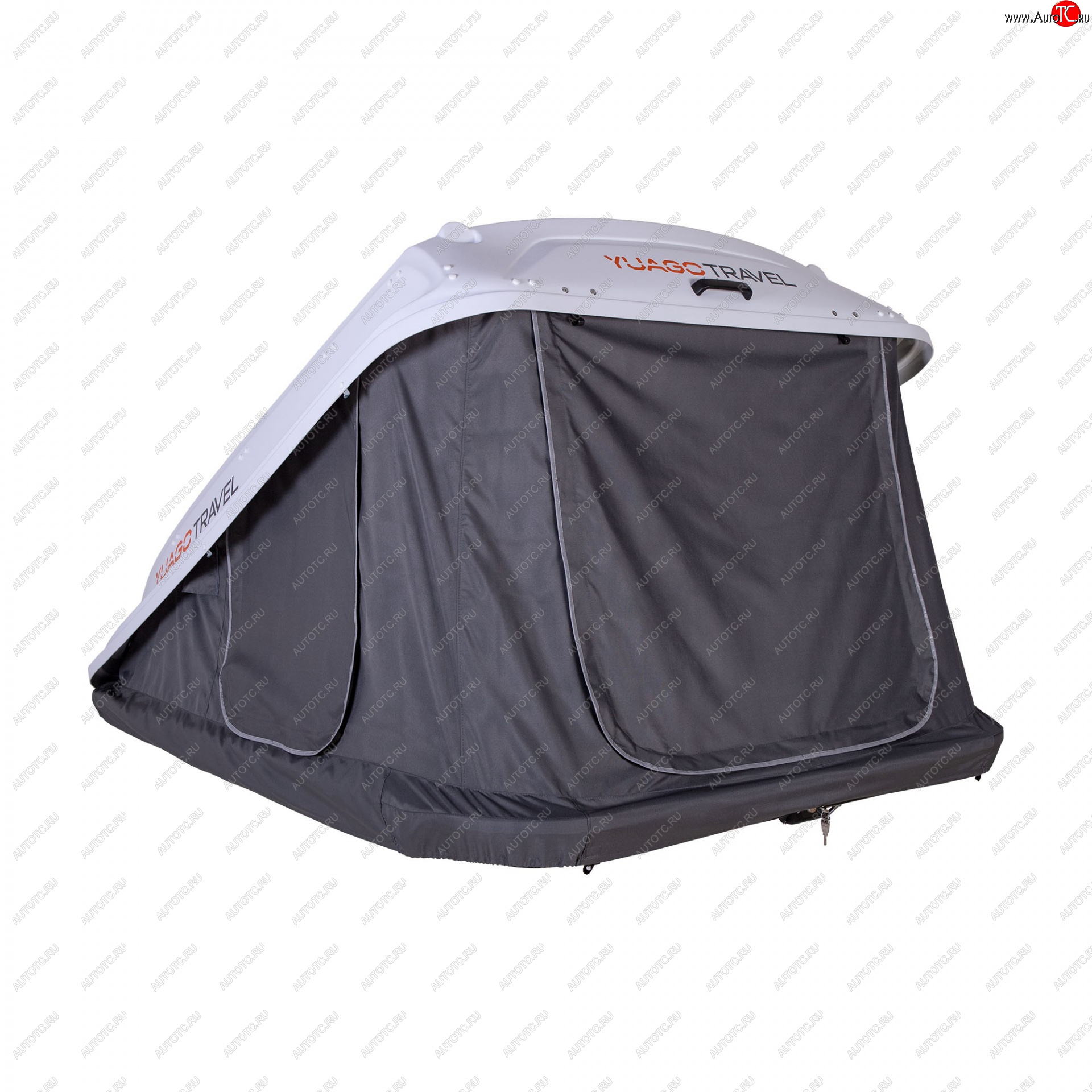 96 999 р. Багажный бокс-палатка Yuago Travel 2.0 (лето, 1000 л/230x160x35 см) на крышу Уаз Симбир (3162) (1997-2005) (Белый бокс, тент графит)  с доставкой в г. Чебоксары