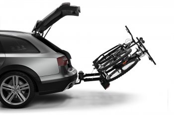95 999 р. Велобагажник-платформа на фаркоп Thule VeloSpace XT Audi A6 C6 дорестайлинг, универсал (2004-2008) (Для 2-х велосипедов)  с доставкой в г. Чебоксары. Увеличить фотографию 4