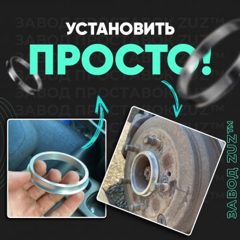 1 849 р. Алюминиевое центровочное кольцо Haval H5 рестайлинг (2020-2023) (4 шт) ЗУЗ 100.0 x 108.1 Haval H5 рестайлинг (2020-2023). Увеличить фотографию 3