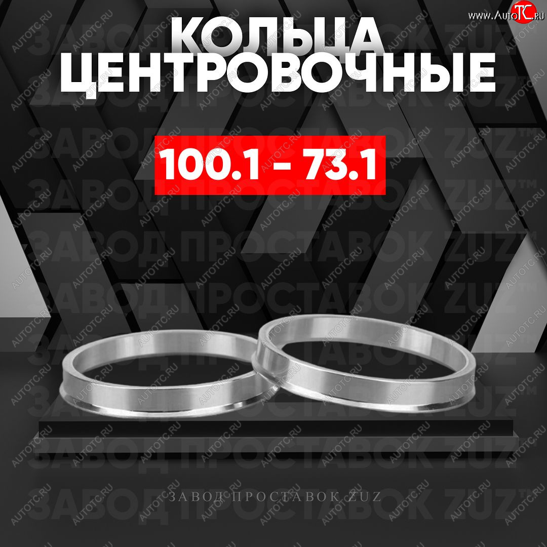1 849 р. Алюминиевое центровочное кольцо   (4 шт) ЗУЗ 73.1 x 100.1   с доставкой в г. Чебоксары