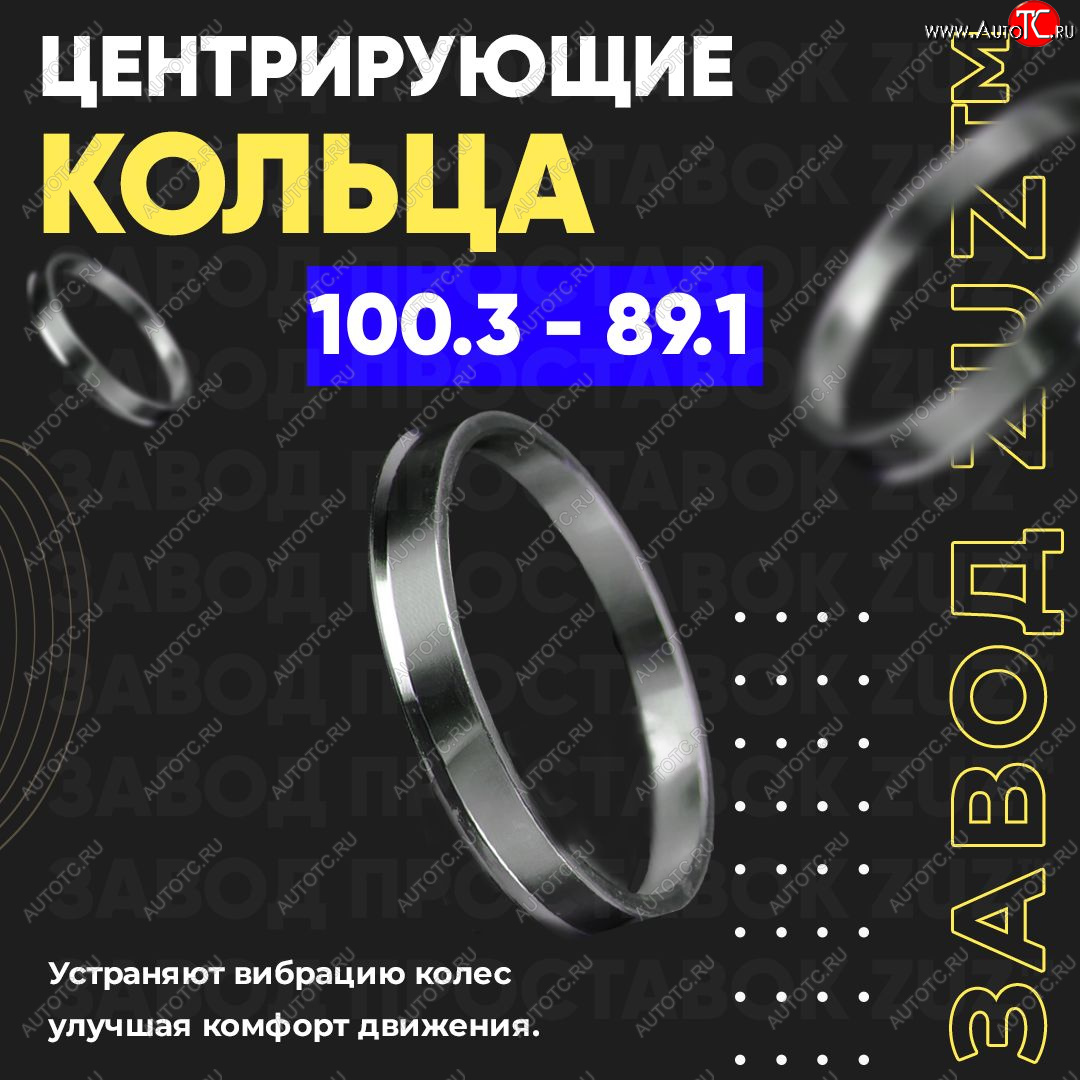 1 849 р. Алюминиевое центровочное кольцо   (4 шт) ЗУЗ 89.1 x 100.3    с доставкой в г. Чебоксары