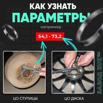 1 849 р. Алюминиевое центровочное кольцо   (4 шт) ЗУЗ 94.7 x 107.1    с доставкой в г. Чебоксары. Увеличить фотографию 2