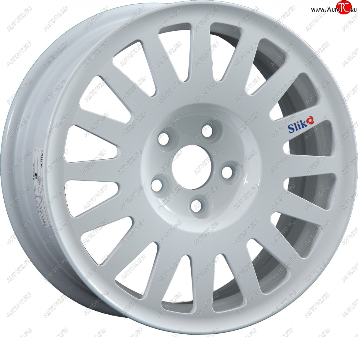 7 460 р. Кованый диск Slik Classic Sport L-1823S 5.5x15   (Белый (W))  с доставкой в г. Чебоксары